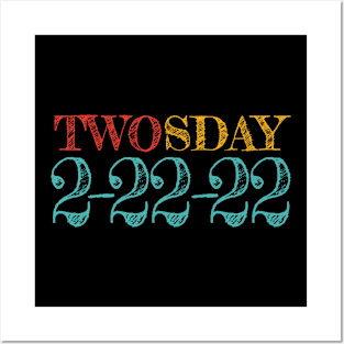 Teacher on Twosday Numerology Date Shirt, Tuesday 2-22-22, February, Numerology, 2sday Shirt 222 Angel Numbers Gift For Pisces Posters and Art